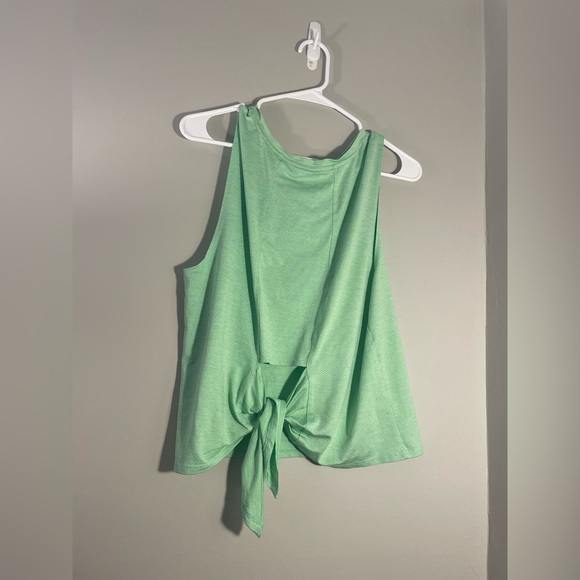 Tops - Unbranded lime green workout tank with tie size medium